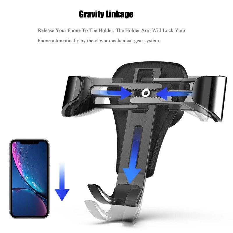 Gravity Car Holder For Phone Air Vent Clip Mount with retail packaging
