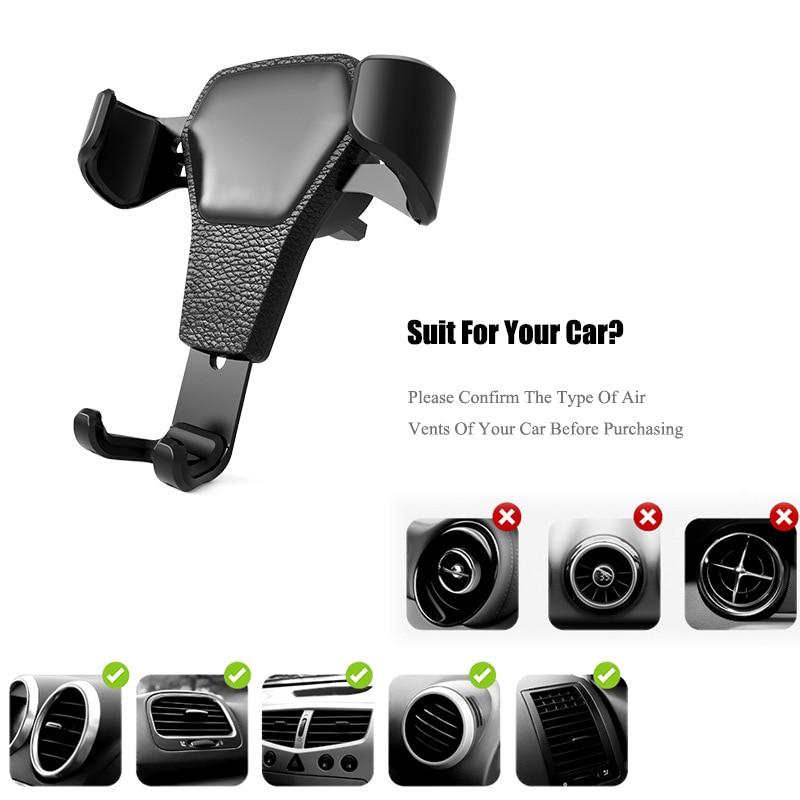 Gravity Car Holder For Phone Air Vent Clip Mount with retail packaging