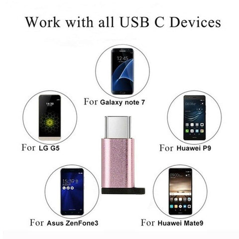 Image of Aluminium Alloy Micro USB To Type C Adapter For Phone Tablet