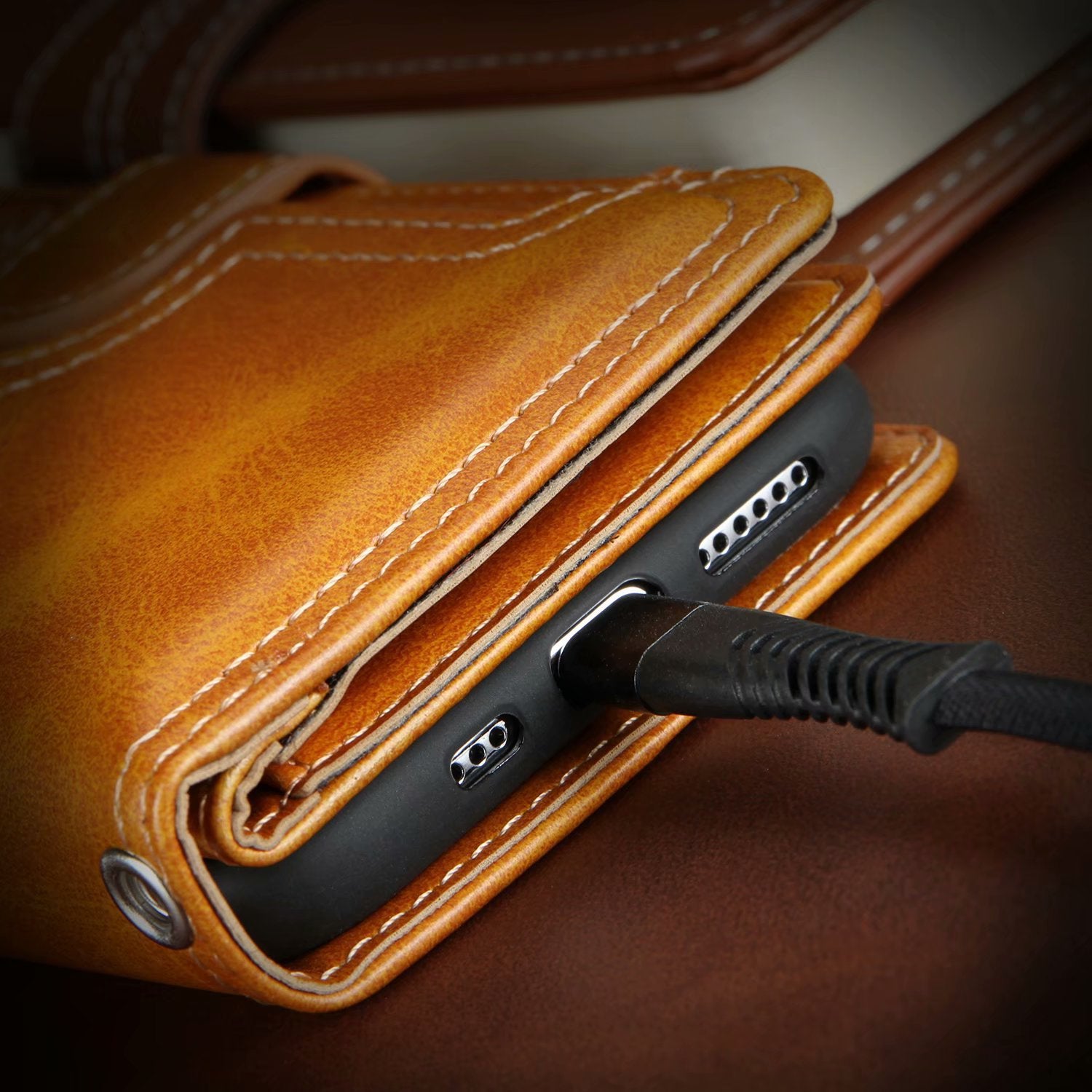 Leather wallet case For iPhone 13ProMax 12 11 X with multi-card slots