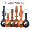 Leather Airtag Case For Apple Airtags Protective cover For Airtag Locator Tracker Anti-lost Device Sleeve Key Charm Luggage
