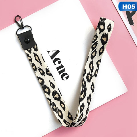 Image of Leopard Print Lanyards for Keys ID Card Mobile Phone Straps Universal Neck Straps For USB Hang Rope Lanyards