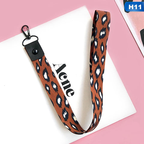 Image of Leopard Print Lanyards for Keys ID Card Mobile Phone Straps Universal Neck Straps For USB Hang Rope Lanyards