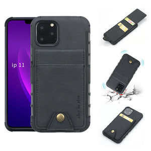 Linen Cloth Shockproof iPhone Case Cover with card slot bag