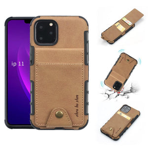 Linen Cloth Shockproof iPhone Case Cover with card slot bag