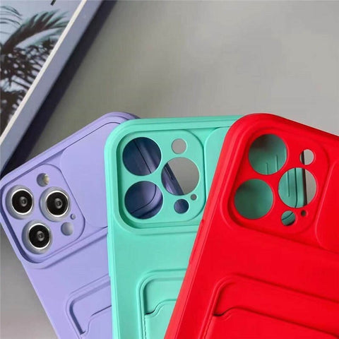 Image of Liquid Multicolor Rubik's Cube Card Mobile Phone Case For iPhone SE 2020 13 12 11 ProMax X XS XR 7 8 Plus Candy Color Cover