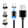 Magnetic USB Cable Fast Charging For Iphone TYPE-C Micro USB Android