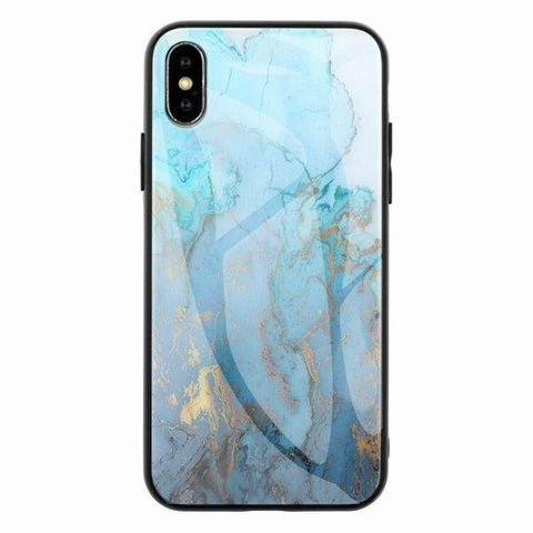 Image of Marble design Hard Tempered Glass phone case for iphones