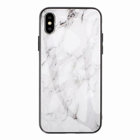 Image of Marble design Hard Tempered Glass phone case for iphones