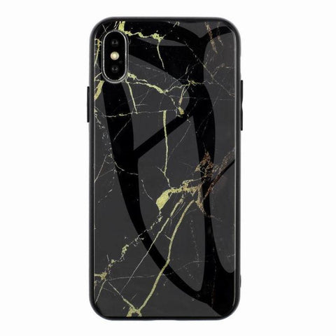 Image of Marble design Hard Tempered Glass phone case for iphones