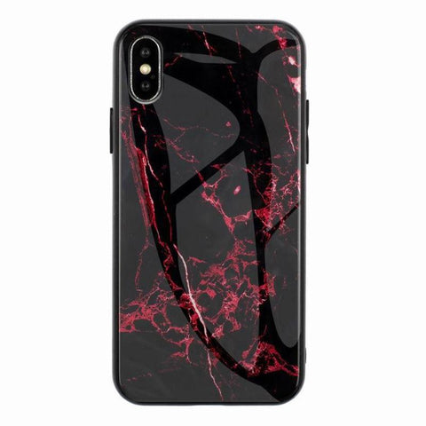 Image of Marble design Hard Tempered Glass phone case for iphones