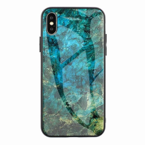 Image of Marble design Hard Tempered Glass phone case for iphones