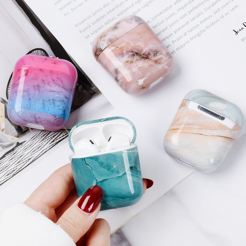 Marble Pattern Cases For Original Apple Airpods 1 2