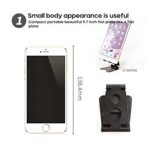Image of Adjustable Metal Desktop Stand Holder Foldable Extend  for Smart Phones and tablets