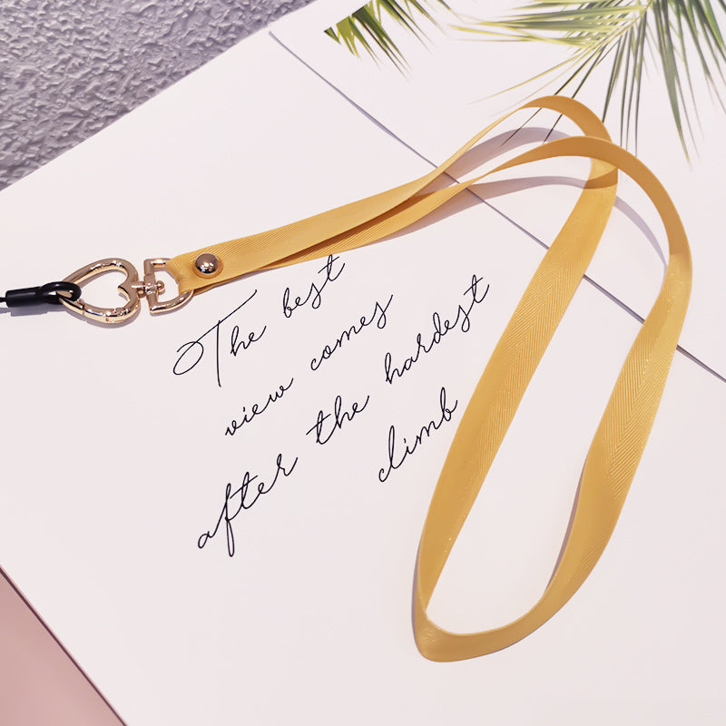 Neck Strap Metal Heart Clip Lanyard Mobile Phone Straps Strap Wrist Rope Phone Wrist Straps Hanging Rope Ornaments