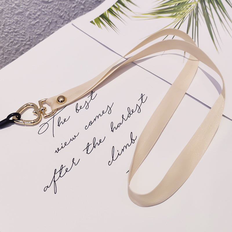 Neck Strap Metal Heart Clip Lanyard Mobile Phone Straps Strap Wrist Rope Phone Wrist Straps Hanging Rope Ornaments