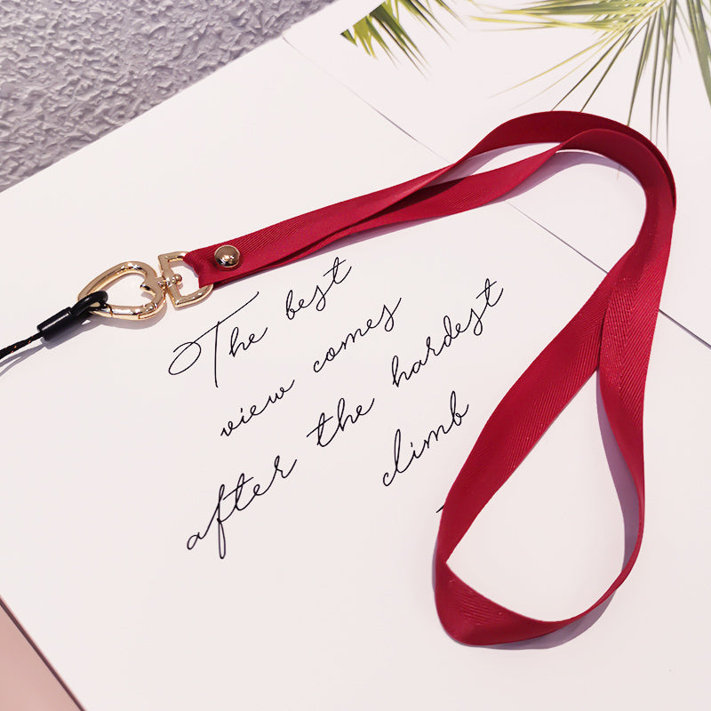 Neck Strap Metal Heart Clip Lanyard Mobile Phone Straps Strap Wrist Rope Phone Wrist Straps Hanging Rope Ornaments