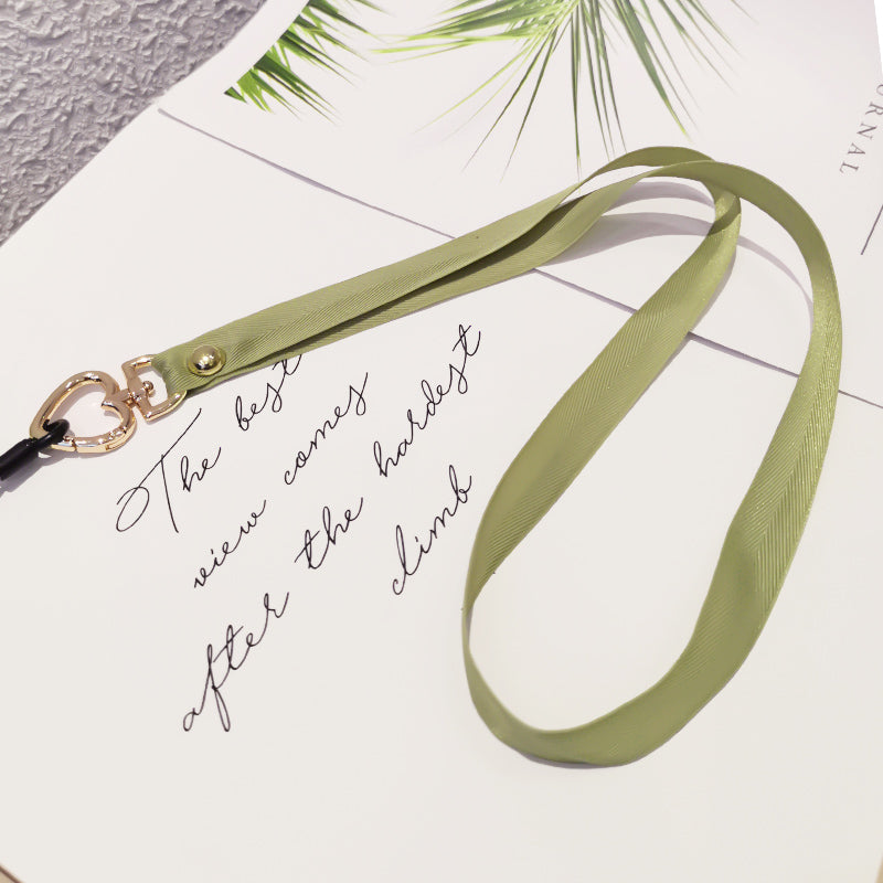 Neck Strap Metal Heart Clip Lanyard Mobile Phone Straps Strap Wrist Rope Phone Wrist Straps Hanging Rope Ornaments