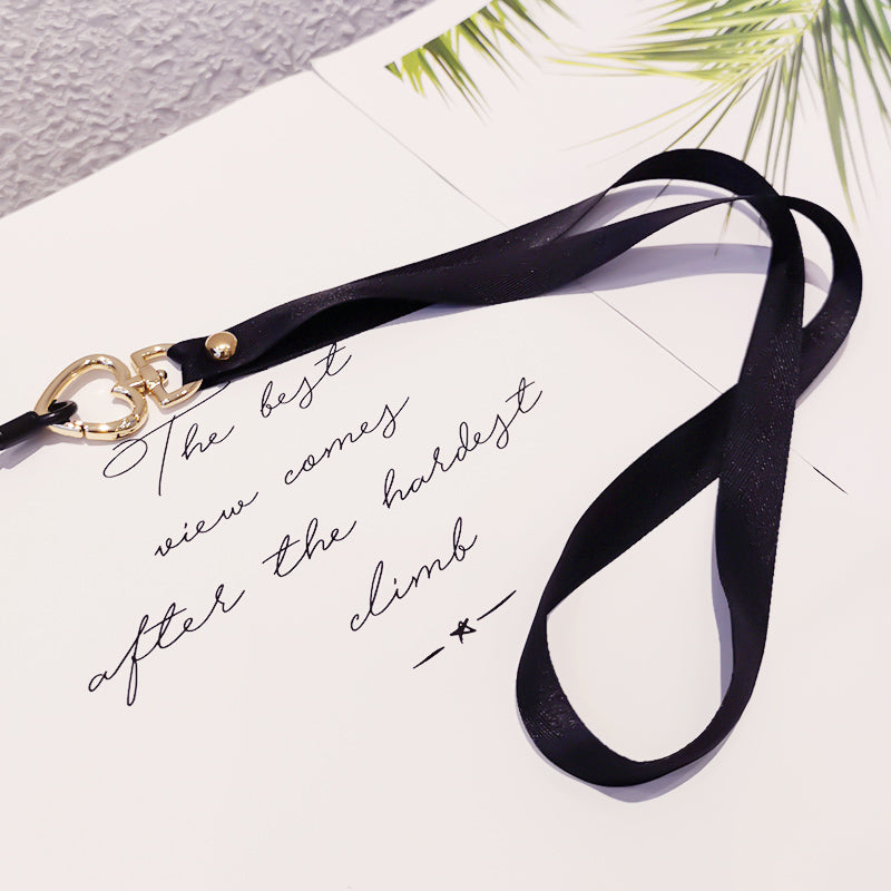 Neck Strap Metal Heart Clip Lanyard Mobile Phone Straps Strap Wrist Rope Phone Wrist Straps Hanging Rope Ornaments