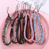New Anti Lost Phone Strap Telephone Jewelry 6mm Natural Stone Beaded Wrist Lanyard Key Phone Chain Accessories Findings
