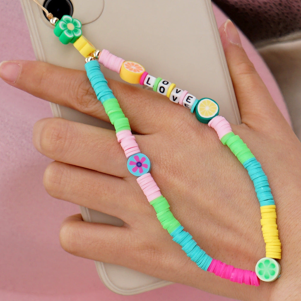 New Summer Colorful Mobile Phone Chain Lanyards for Women Girls