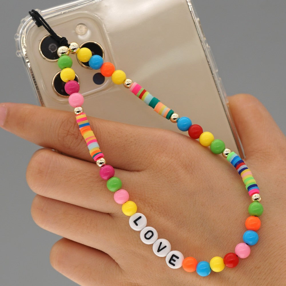 New Summer Colorful Mobile Phone Chain Lanyards for Women Girls