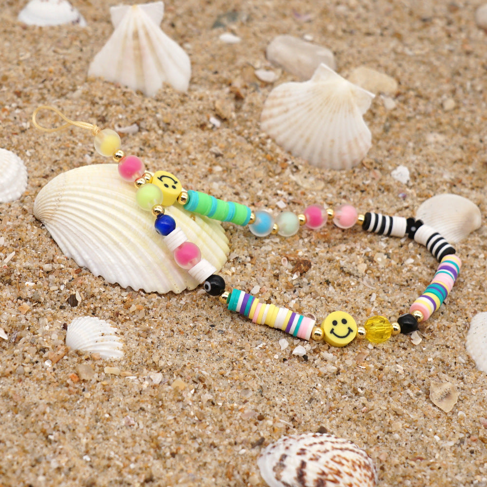 New Summer Colorful Mobile Phone Chain Lanyards for Women Girls