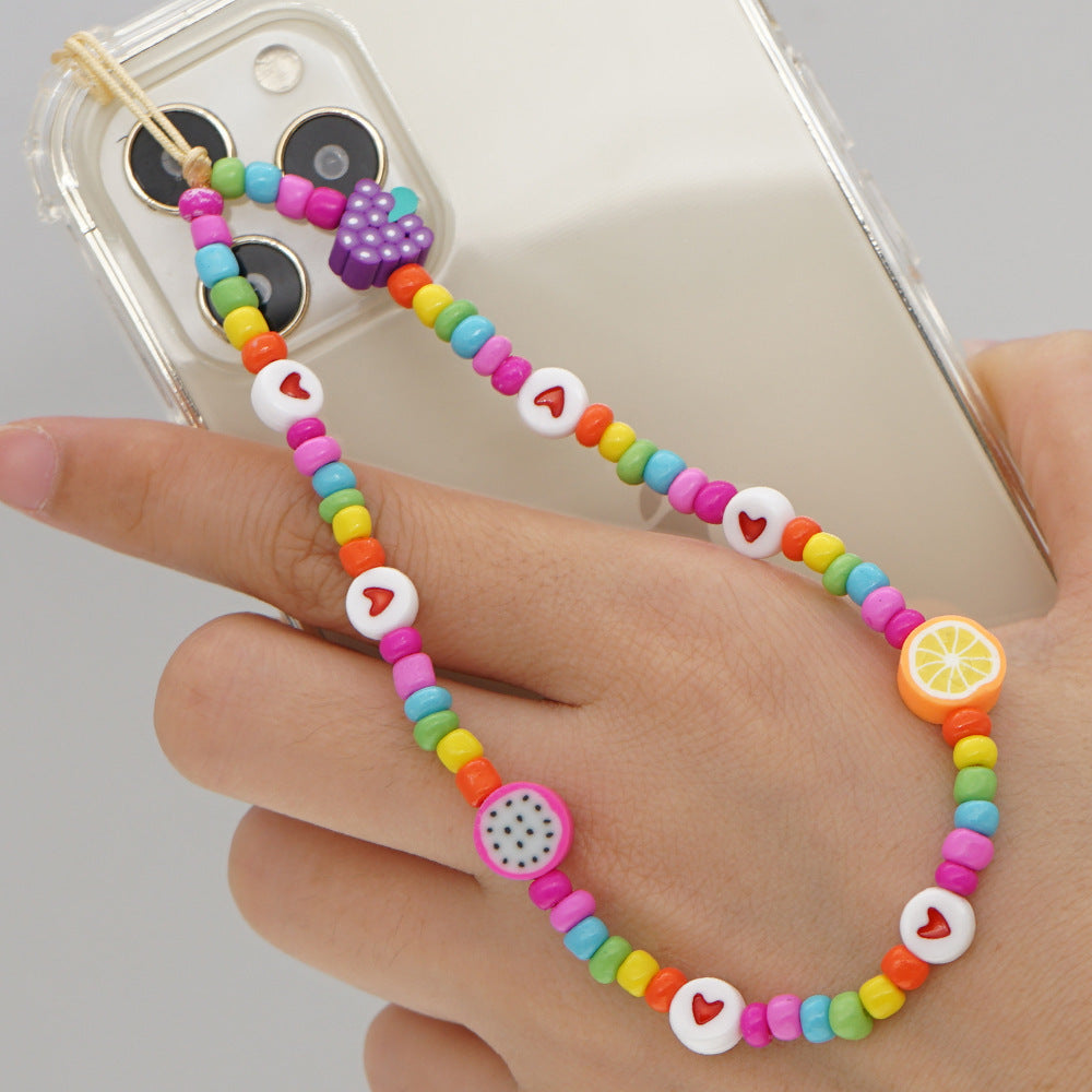 New Summer Colorful Mobile Phone Chain Lanyards for Women Girls