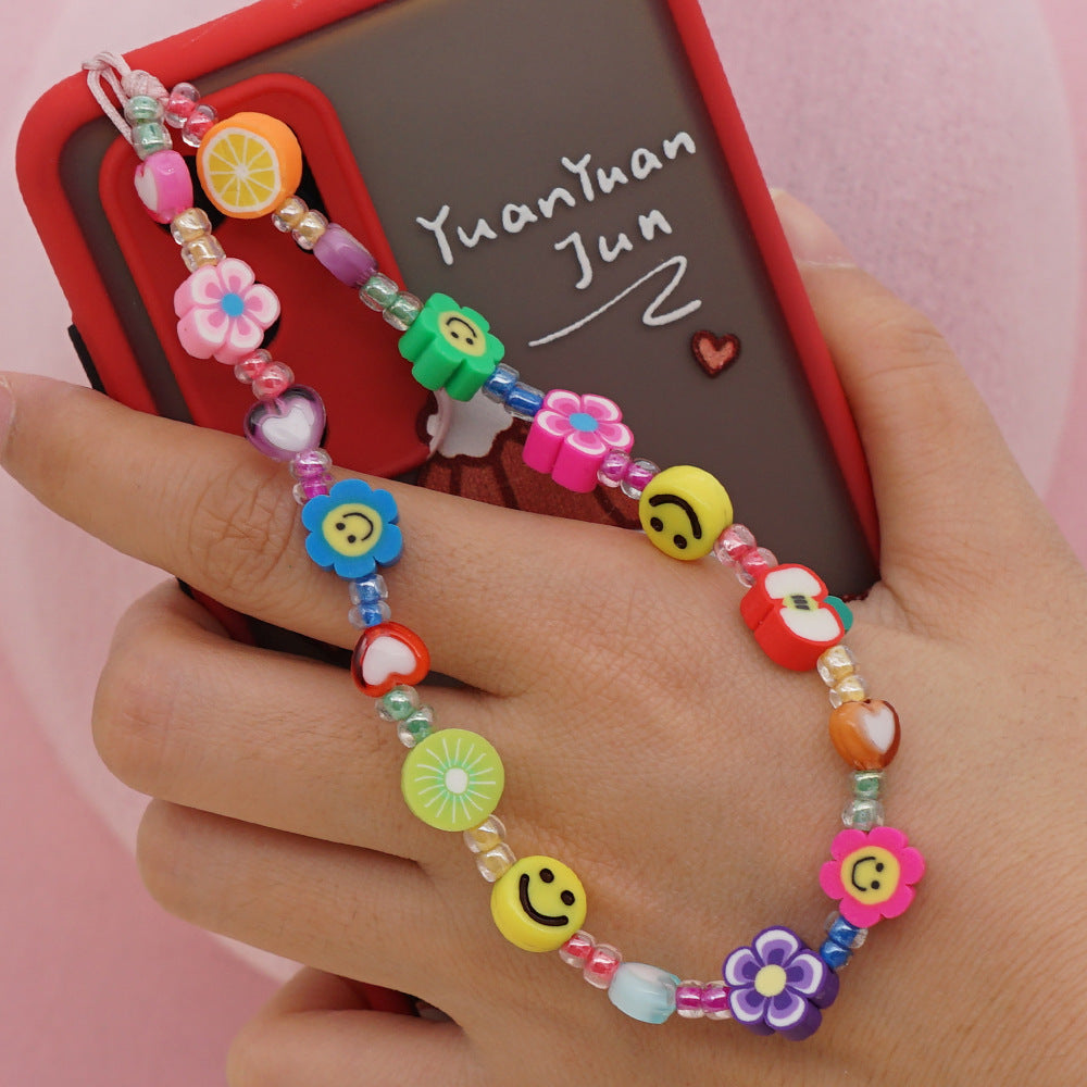 New Summer Colorful Mobile Phone Chain Lanyards for Women Girls