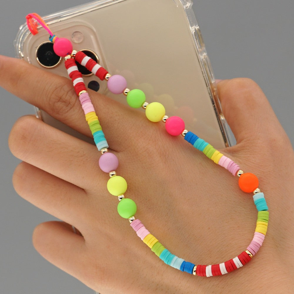 New Summer Colorful Mobile Phone Chain Lanyards for Women Girls