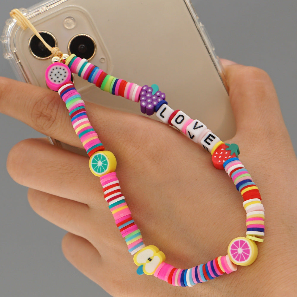 New Summer Colorful Mobile Phone Chain Lanyards for Women Girls