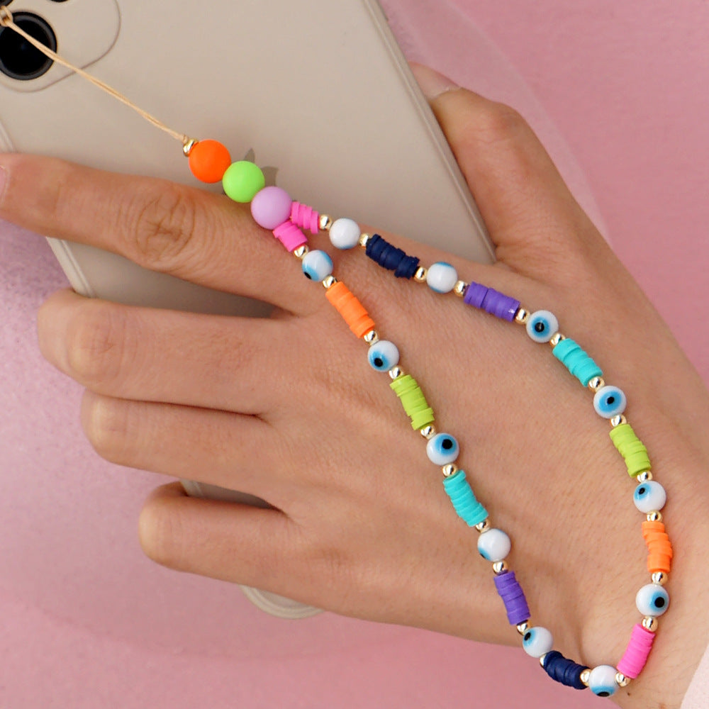 New Summer Colorful Mobile Phone Chain Lanyards for Women Girls