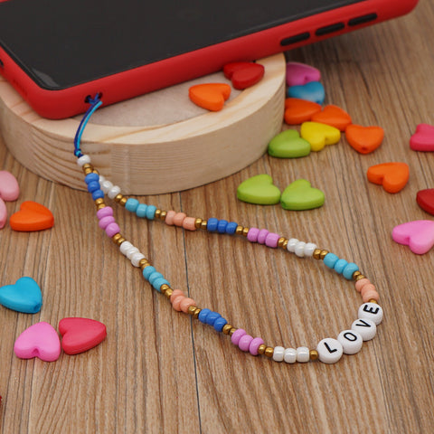 Image of New Summer Colorful Mobile Phone Chain Lanyards for Women Girls