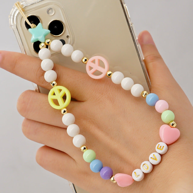 New Summer Colorful Mobile Phone Chain Lanyards for Women Girls