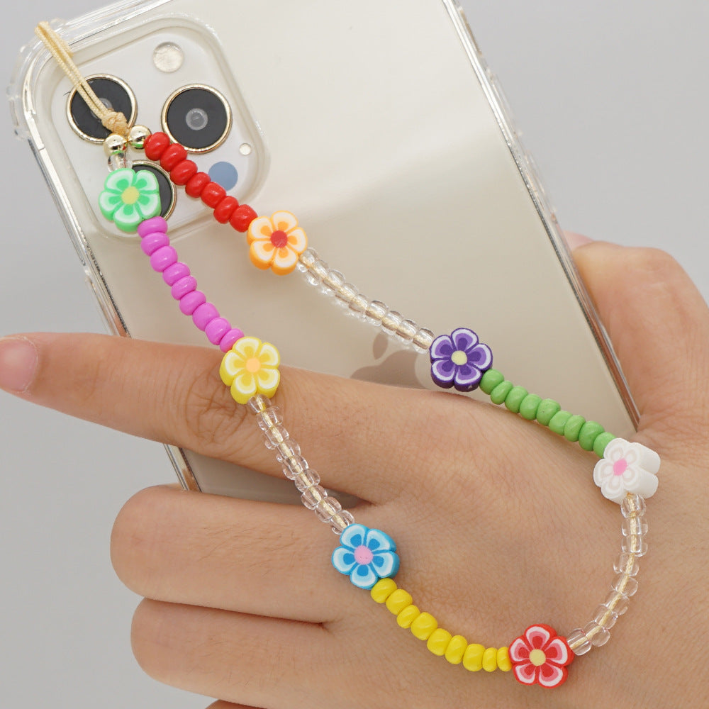 New Summer Colorful Mobile Phone Chain Lanyards for Women Girls