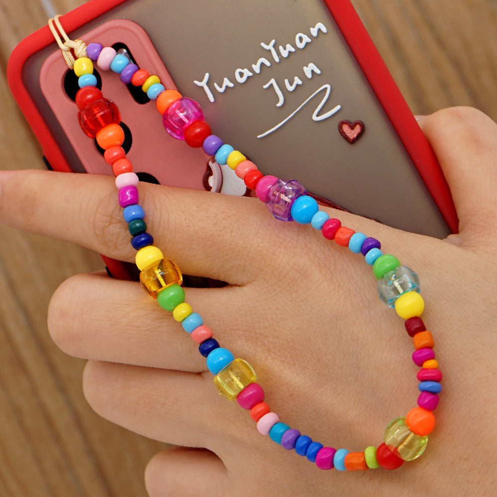 New Summer Colorful Mobile Phone Chain Lanyards for Women Girls
