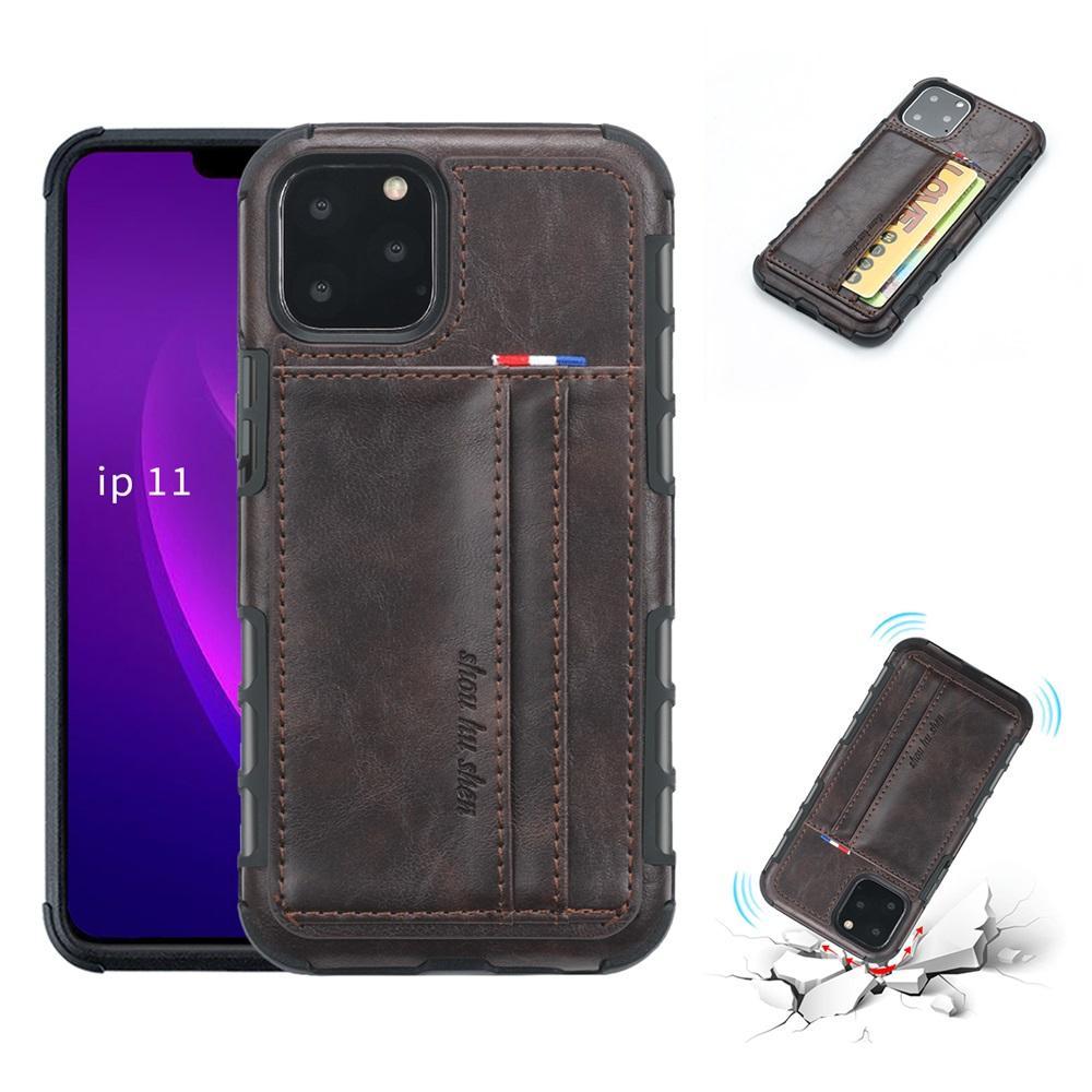 PU Leather business style phone cover with card slot Phone Case for iPhone