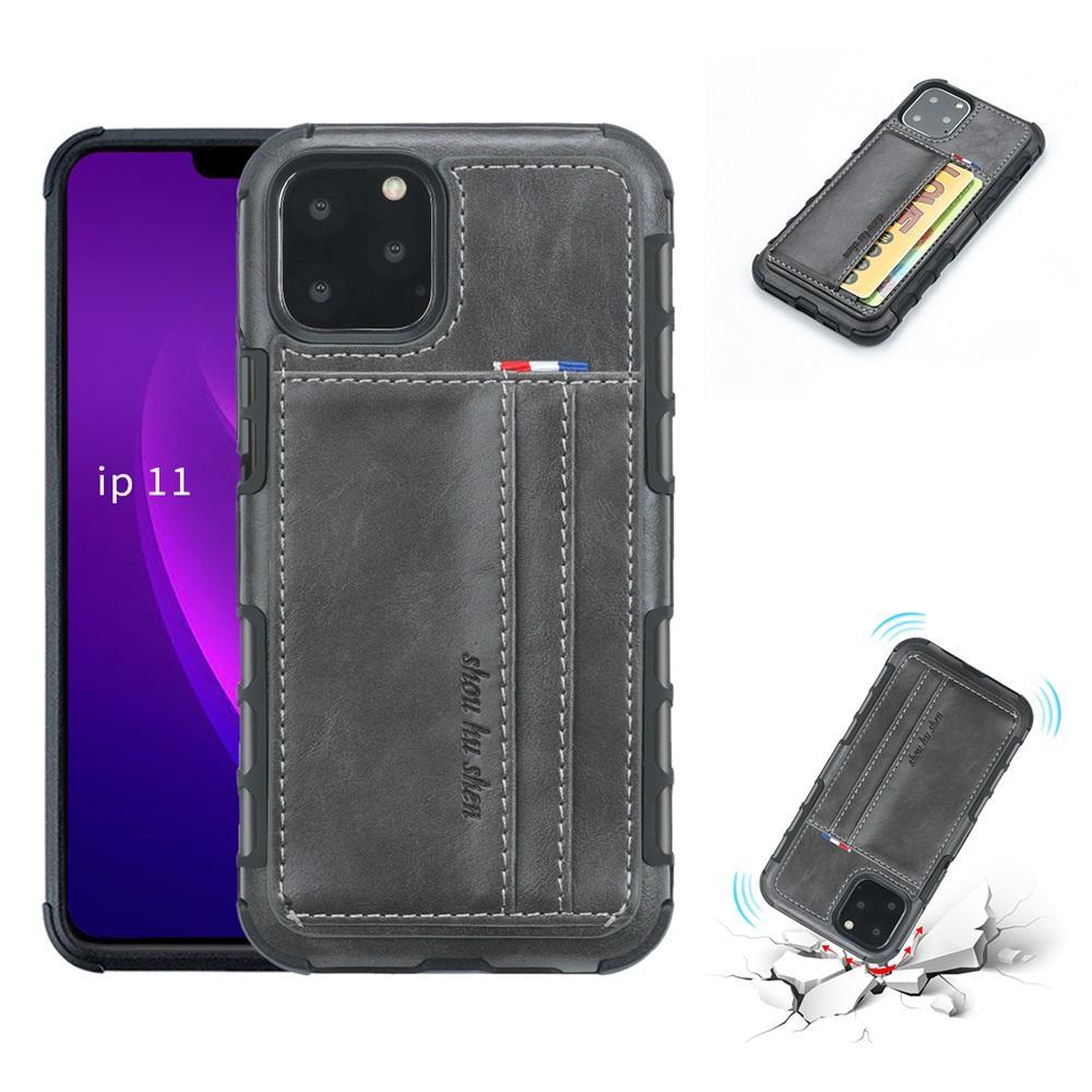 PU Leather business style phone cover with card slot Phone Case for iPhone