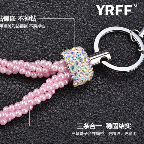 Image of Pearl Rhinestone phone Lanyard Rope, Fashion Bead phone Camera straps lanyard accessories phone Camera Universal Lanyard Rope