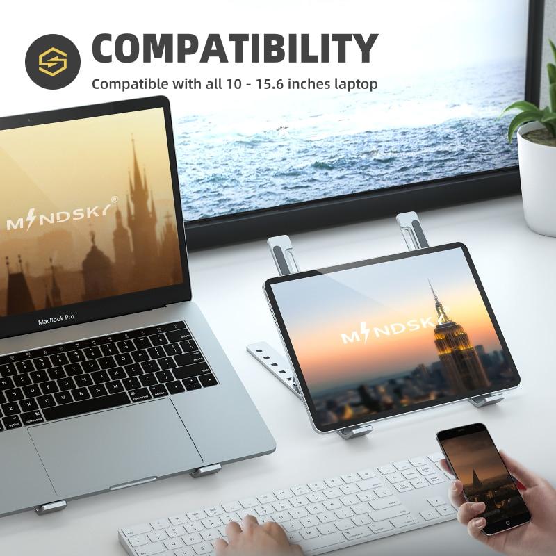 Portable Laptop Stand Aluminium Foldable Notebook Support Notebook For Macbook Air Holder Adjustable Bracket Laptop Accessories