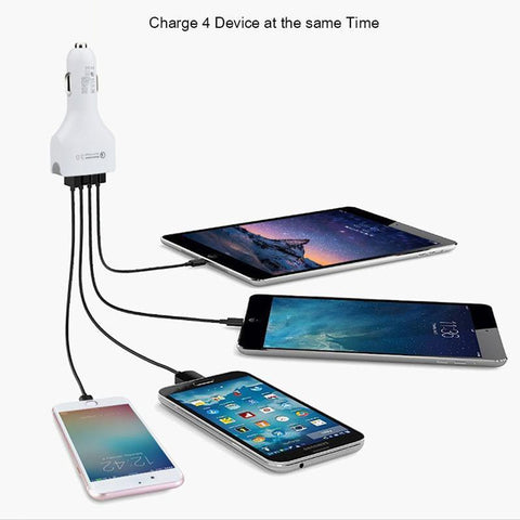 Image of QC3.0 7A 4 USB Port Fast Charging Car Charger Adapter
