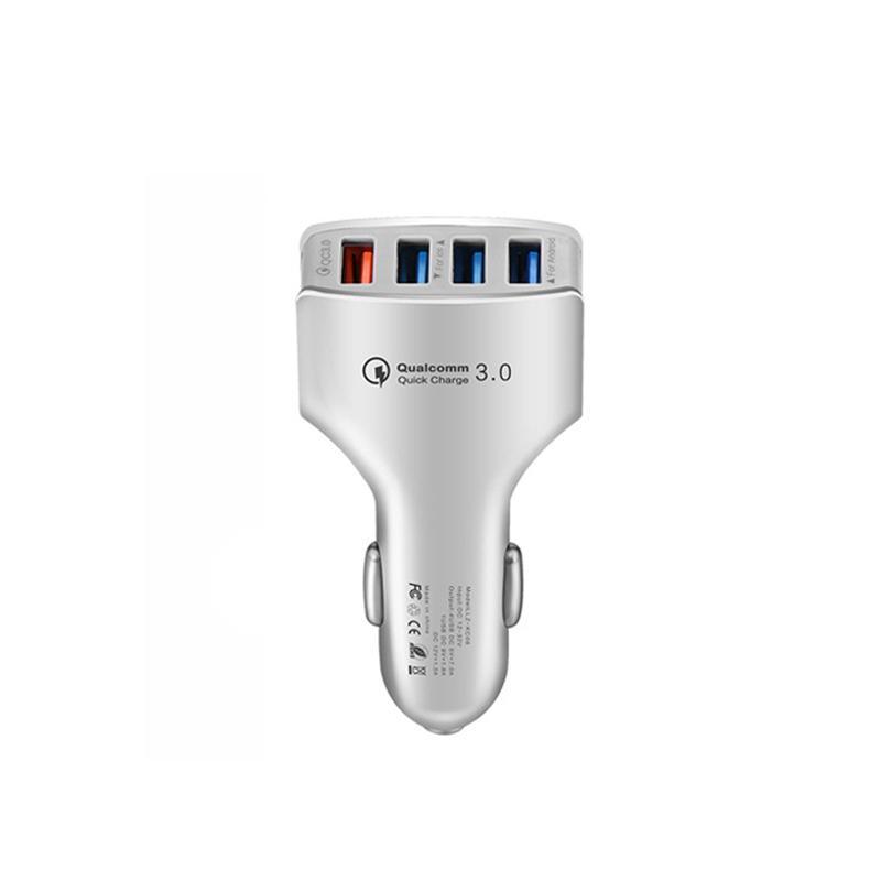 QC3.0 7A 4 USB Port Fast Charging Car Charger Adapter