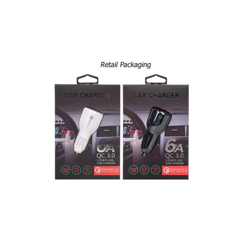 Image of QC3.0+3.1A Dual USB Fast Charging Car Charger chicken leg car plug