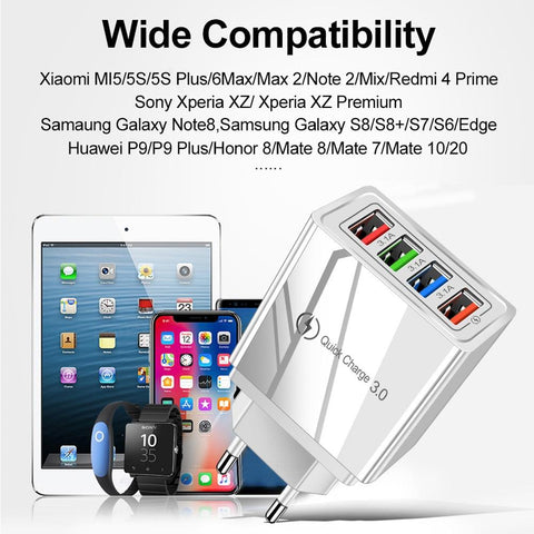 Image of 4ports wall charger Quick Charging For all mobile phones