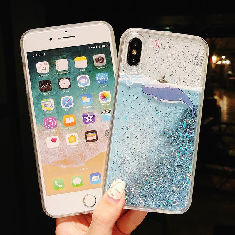Quicksand Liquid Whale Phone Case for iPhone