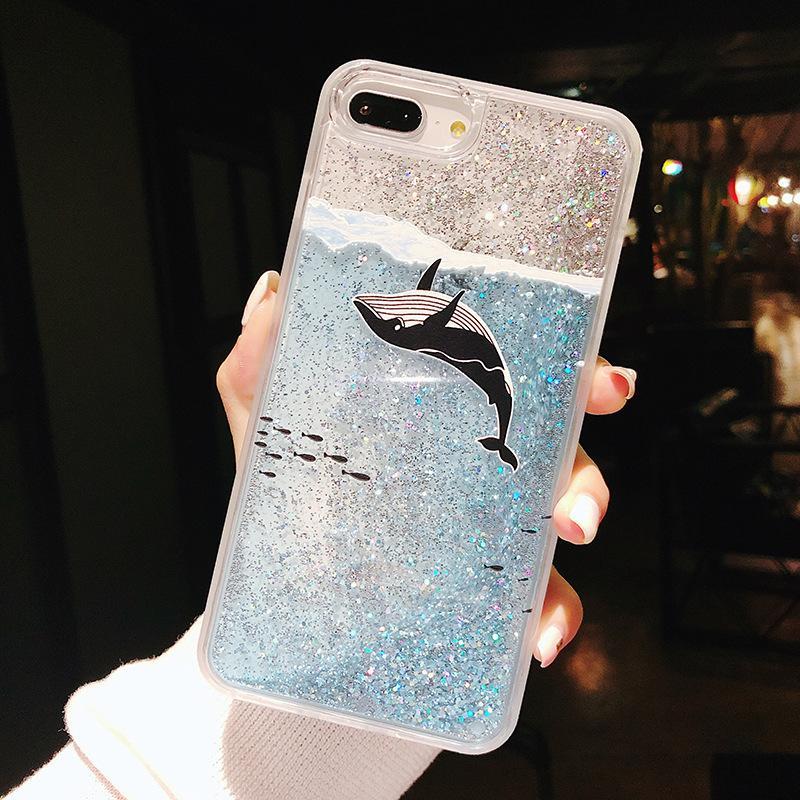 Quicksand Liquid Whale Phone Case for iPhone