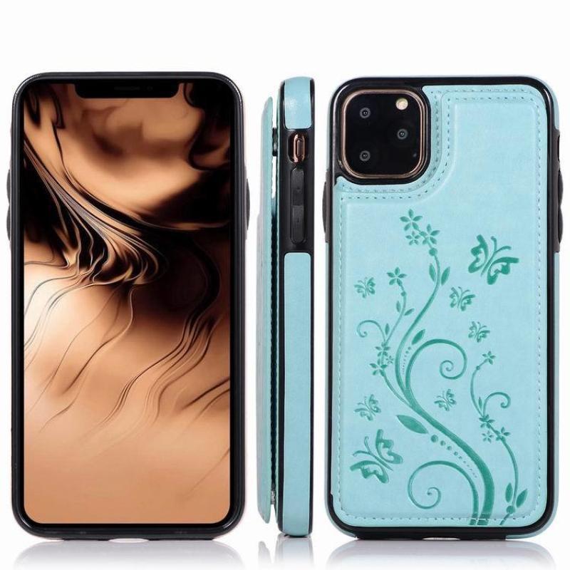 Small Butterfly Embossed Leather Phone Case