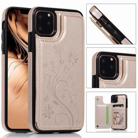 Image of Small Butterfly Embossed Leather Phone Case