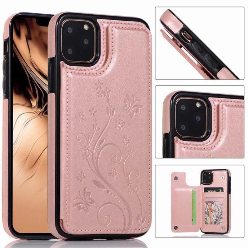 Small Butterfly Embossed Leather Phone Case