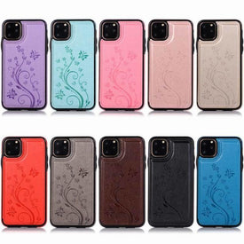Small Butterfly Embossed Leather Phone Case